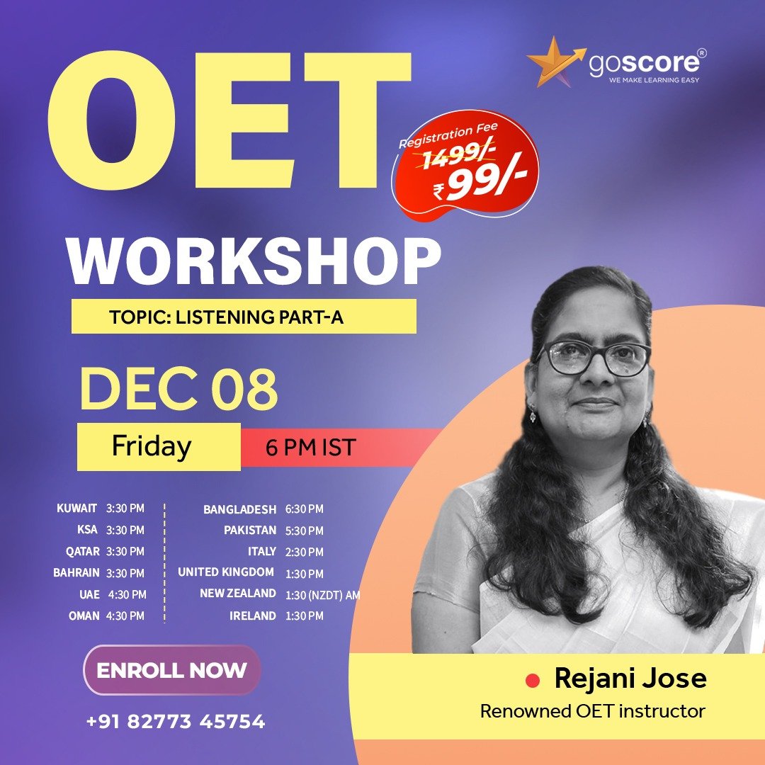 OET Listening PART-B Workshop - goscoreapp.com